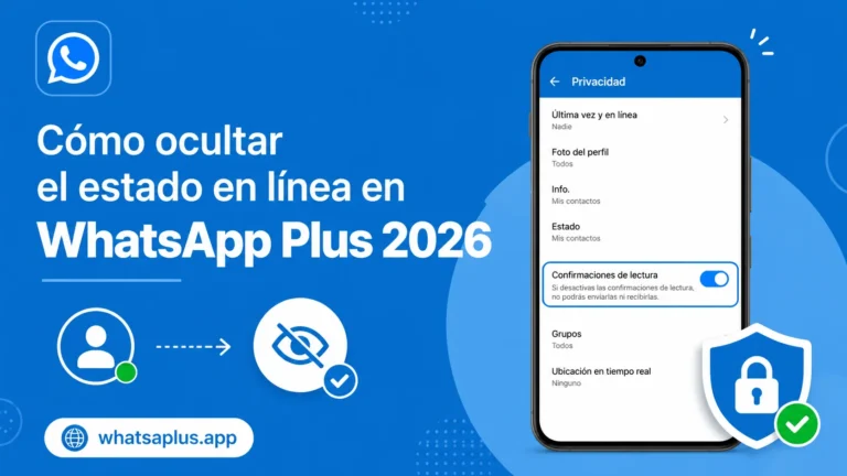 Cómo ocultar el estado en línea en WhatsApp Plus 2026 (2)