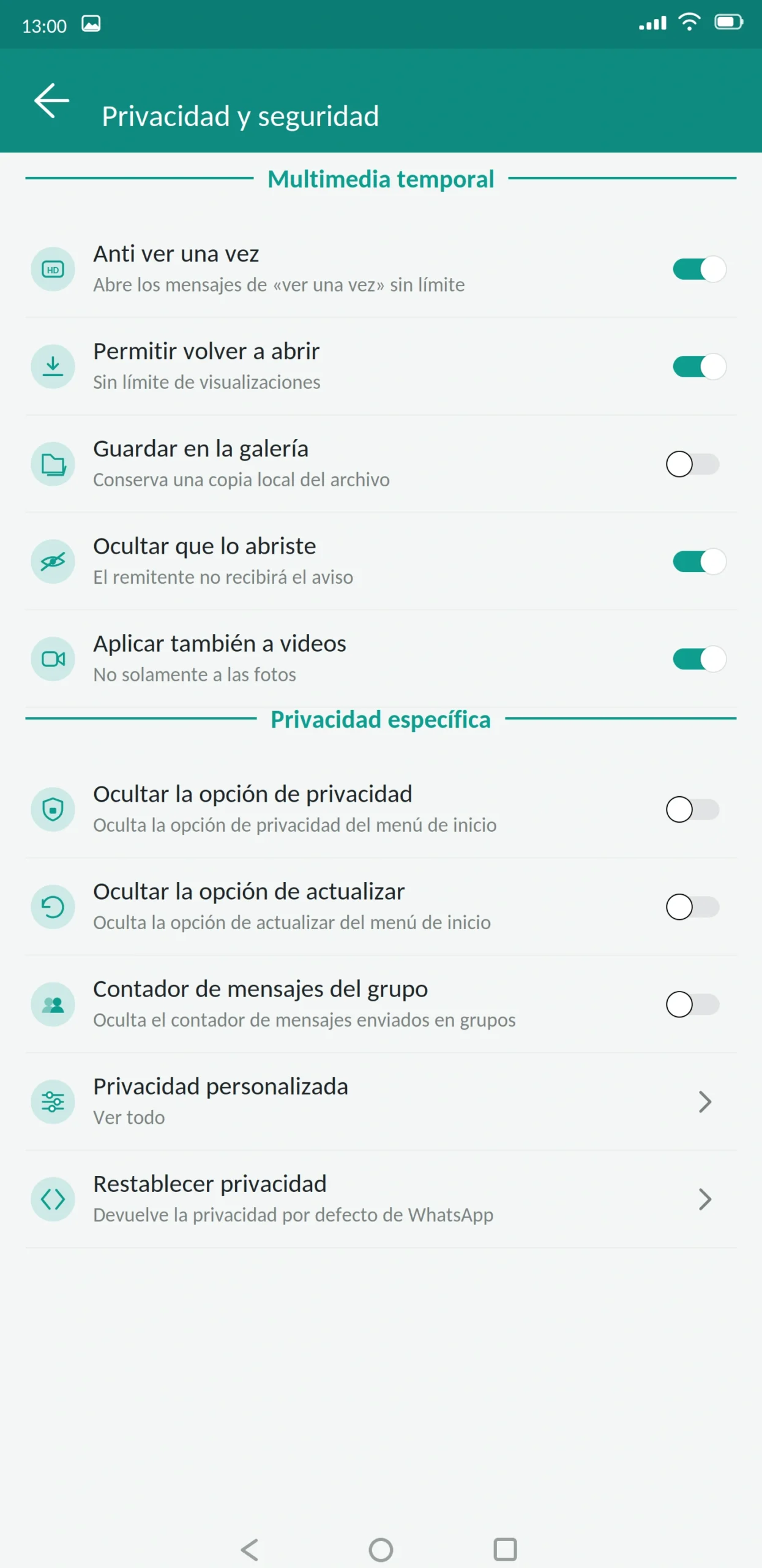 Anti ver una vez WhatsApp Plus