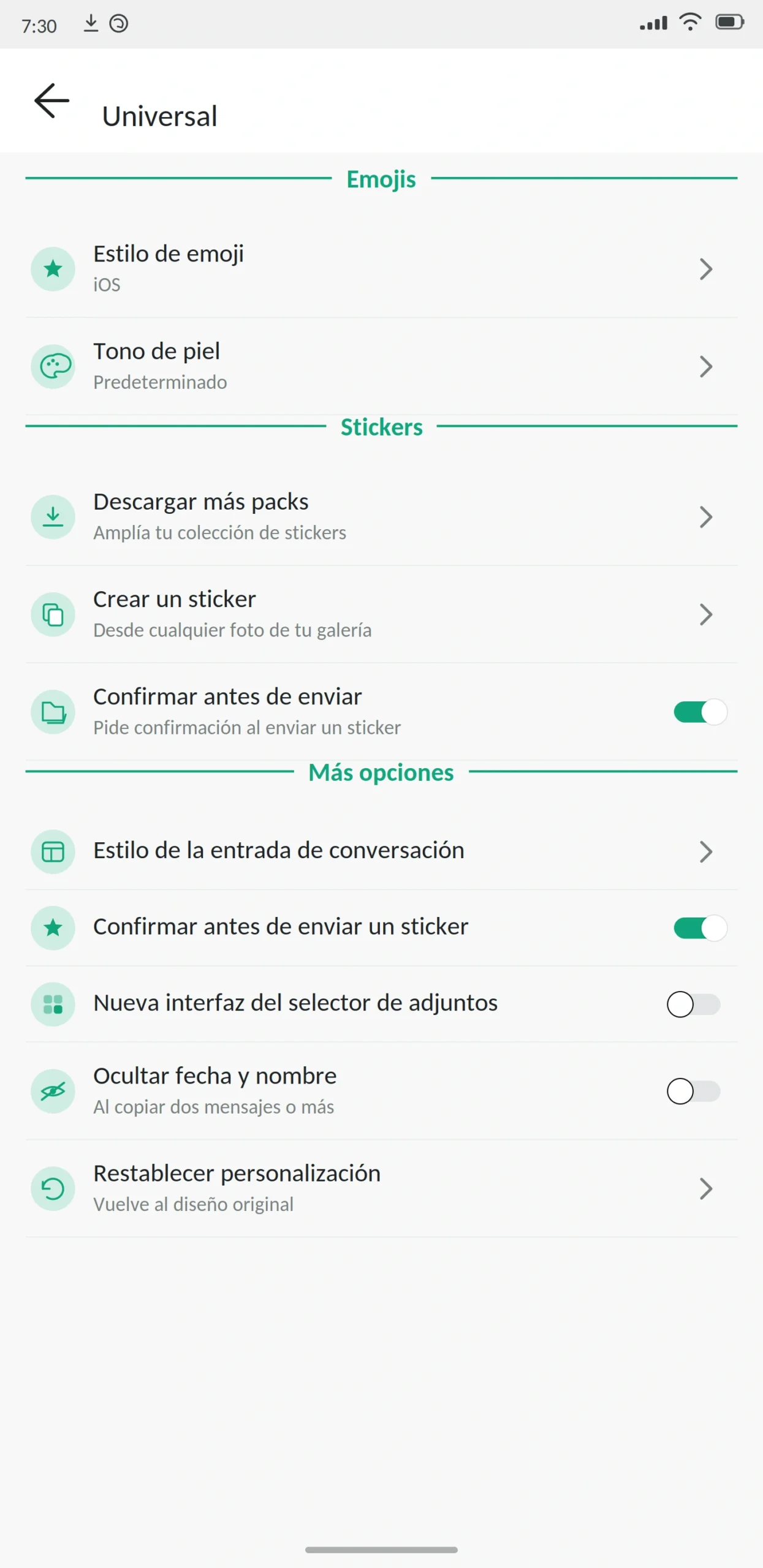 Emojis y stickers WhatsApp Plus