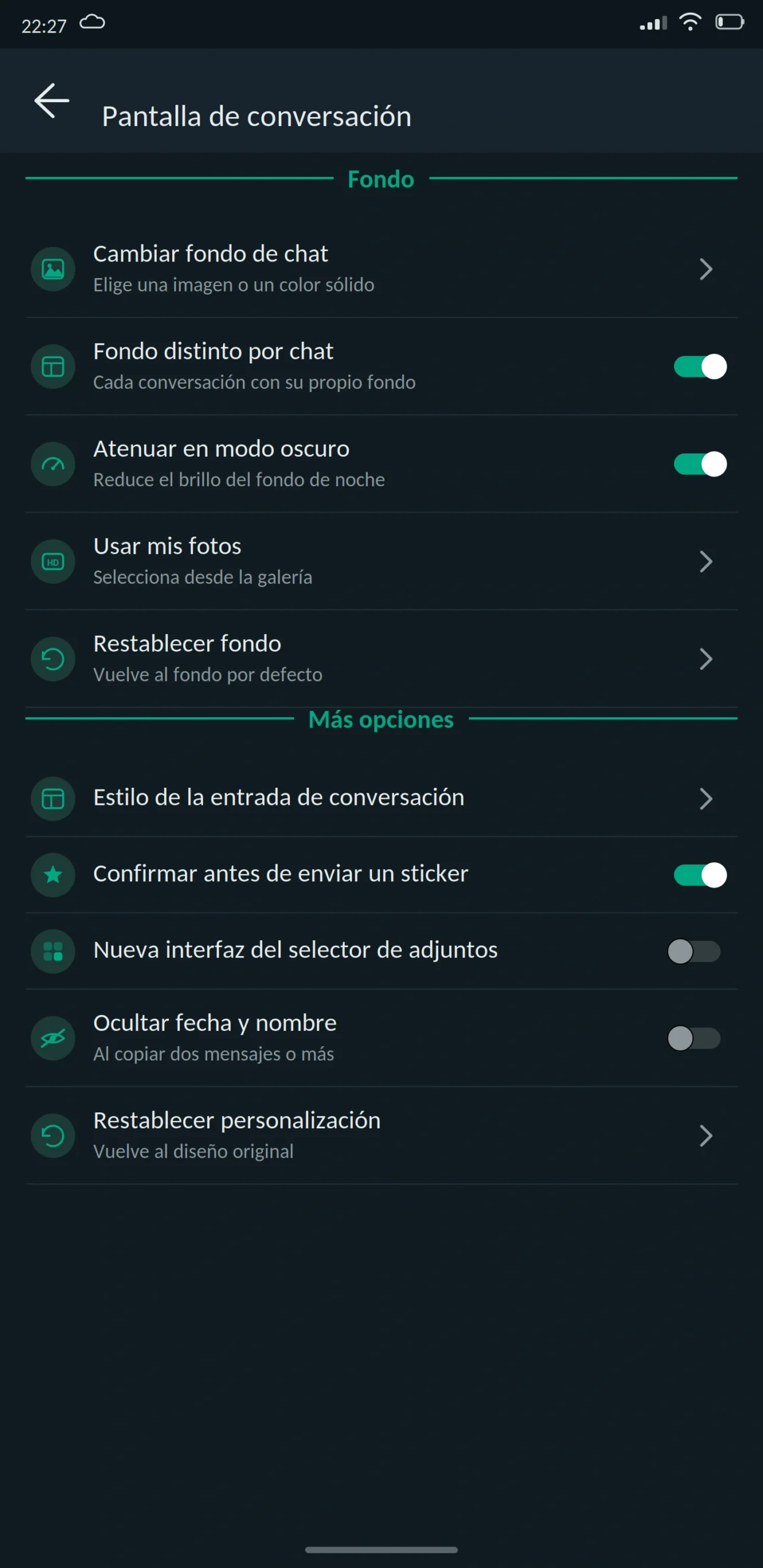 Fondos de chat WhatsApp Plus