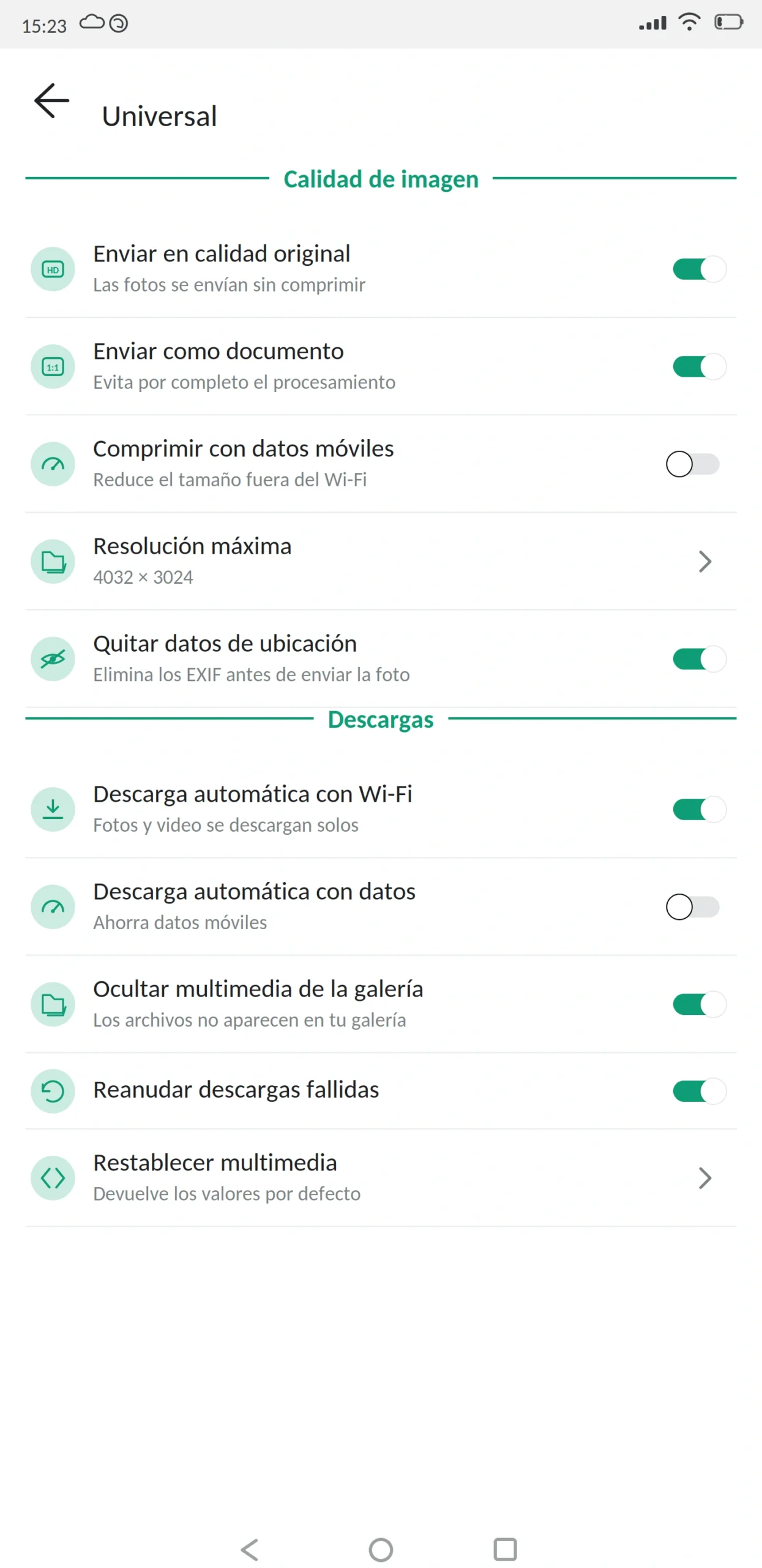 Imágenes en calidad original WhatsApp Plus