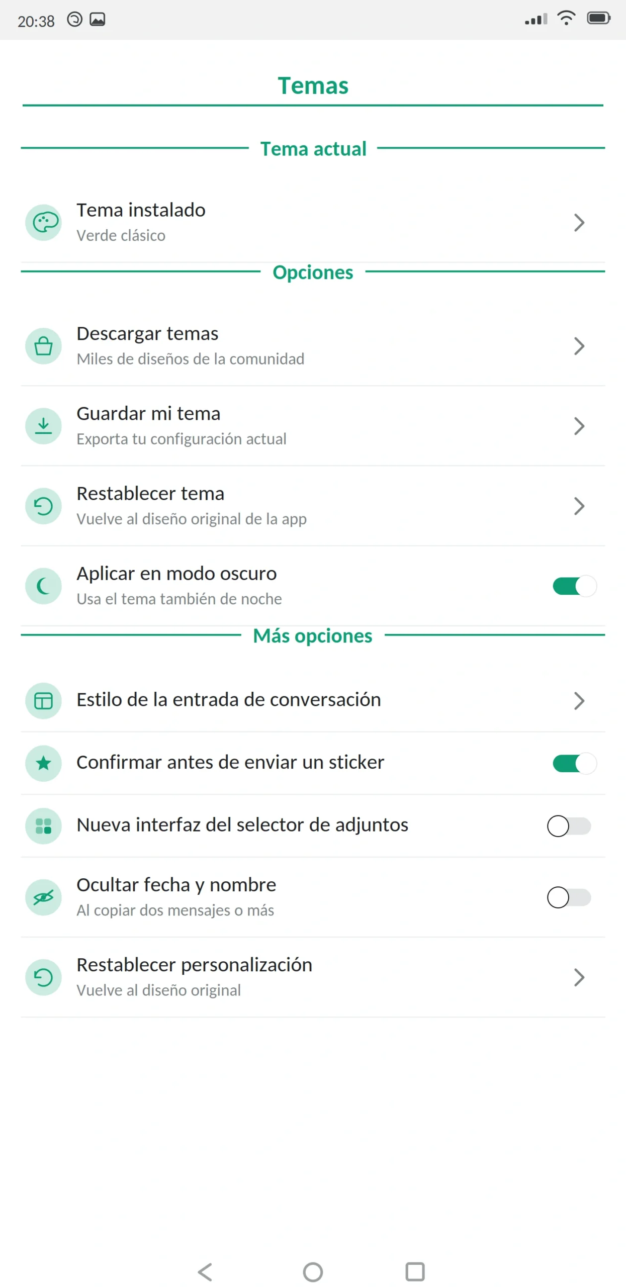 Temas personalizados WhatsApp Plus