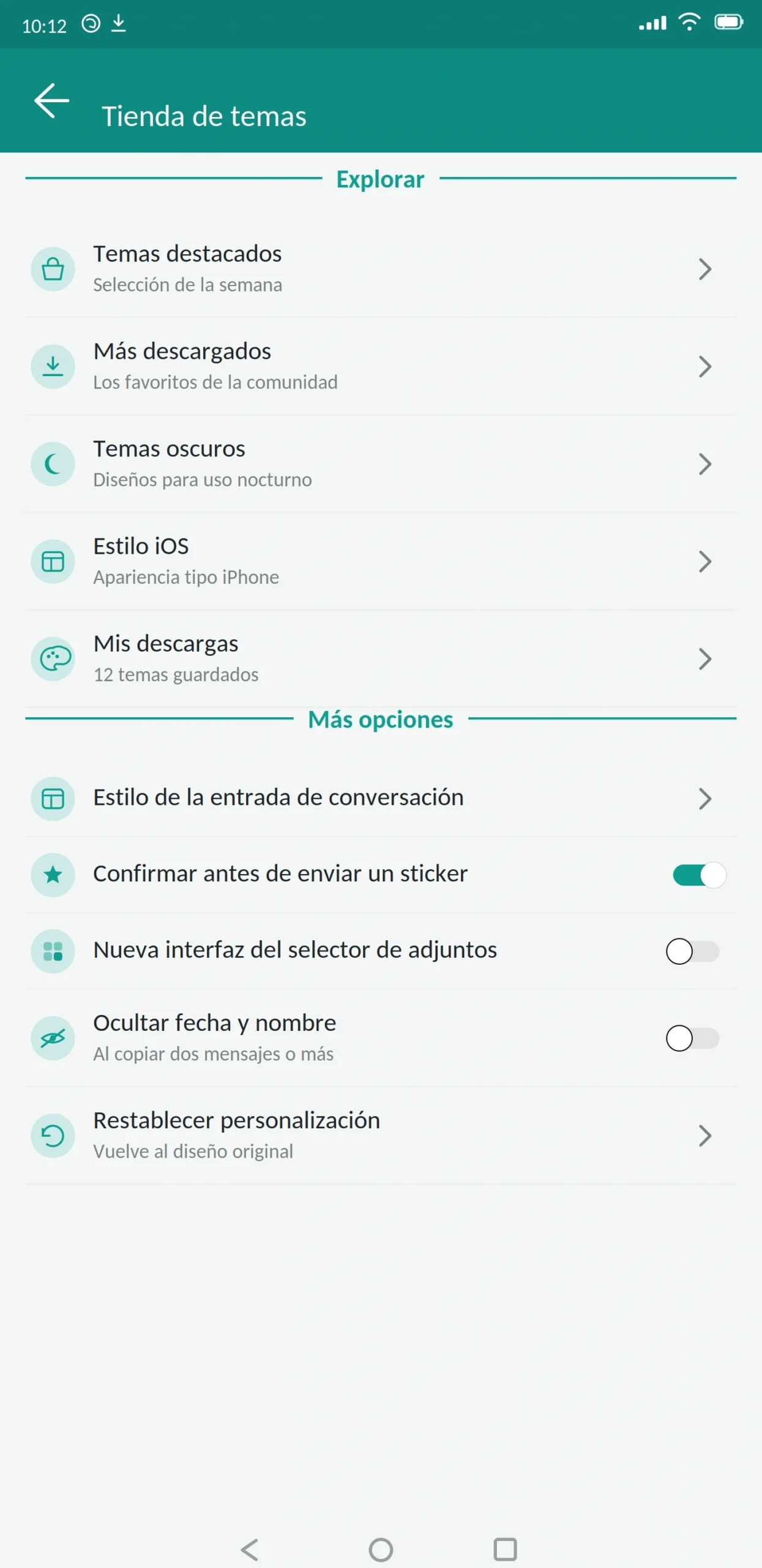 Tienda de temas WhatsApp Plus