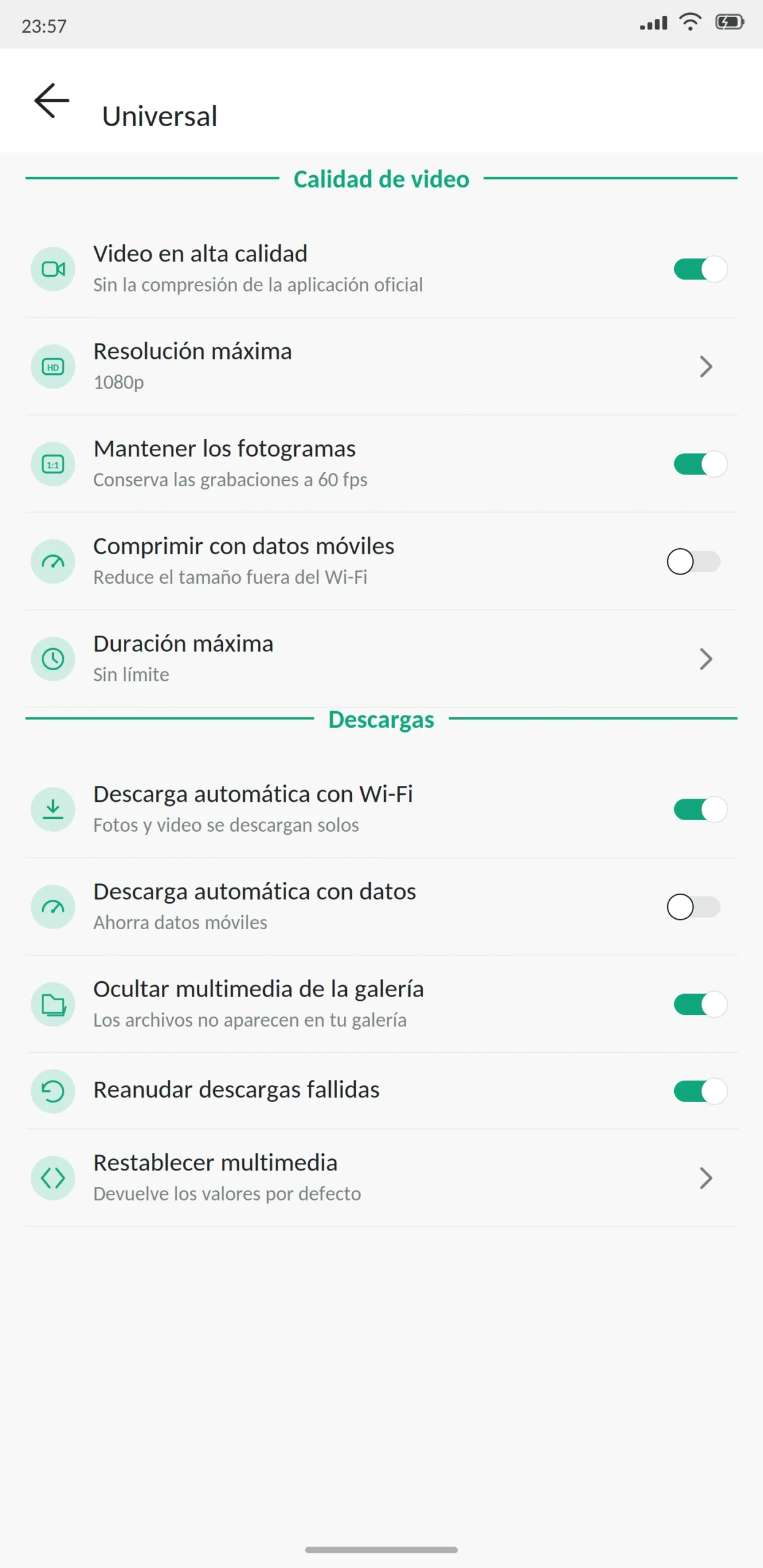 Video en alta calidad WhatsApp Plus